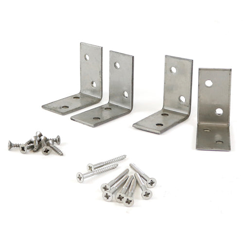 TIMCO Decking Handrail Bracket Kit Stainless Steel - 4 brackets + 16 screws