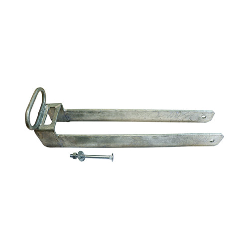 TIMCO Throw-Over Gate Loop With Lifting Handle Hot Dipped Galvanised - 450mm