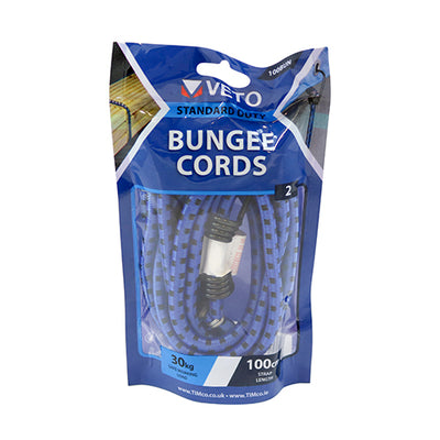 TIMCO Bungee Cords with Laminated Hook - Dia.8mm x 100cm
