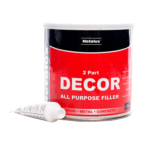 Metolux 2 Part Decor All Purpose Filler Light Grey - 1.5kg