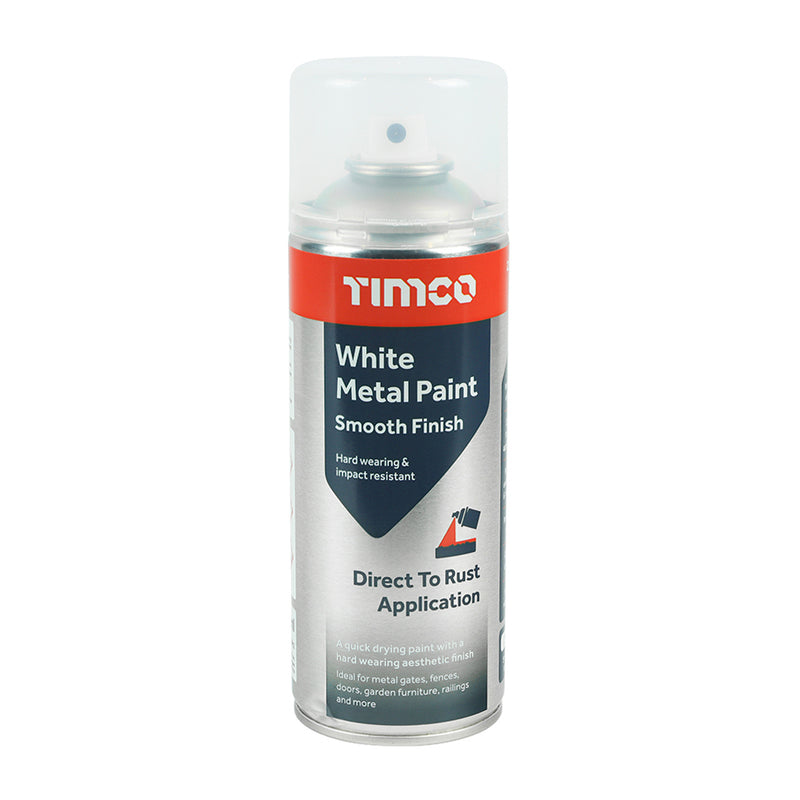 TIMco White Metal Paint - Smooth Finish - 380ml