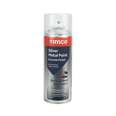 TIMco Silver Metal Paint - Smooth Finish - 380ml