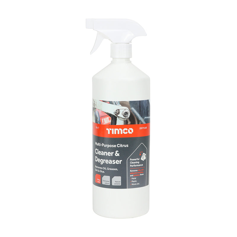 TIMCO Multi-Purpose Citrus Cleaner & Degreaser, Commercial Spray Degreaser with Citrus Scent - 1L