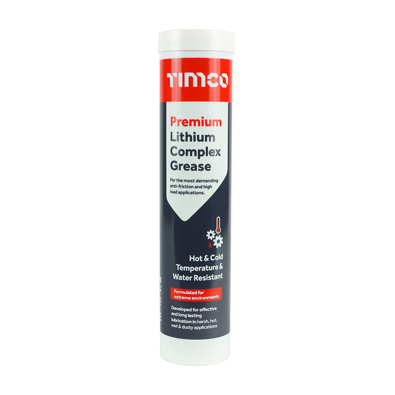 Premium Lithium Complex Grease, High Pressure, Very High Temperature Red Grease Cartridge - 400g 12 Tubes