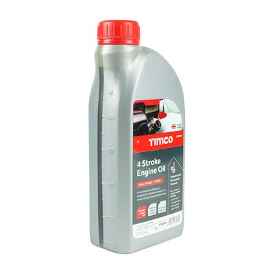 TIMCO 4 Stroke Engine Oil, Premium Oil for Small Petrol Engines, Lawnmower Oil - 1L