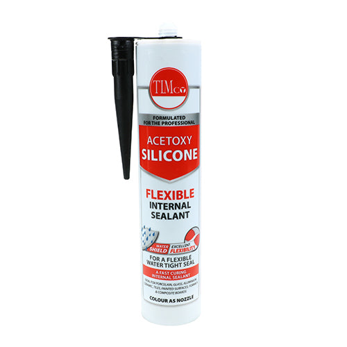 TIMCO Acetoxy Silicone Sealant Black - 300ml
