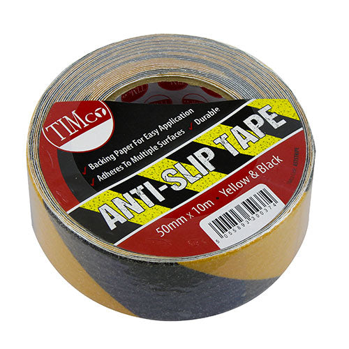 TIMCO Anti-Slip Tape Yellow & Black - 10m x 50mm