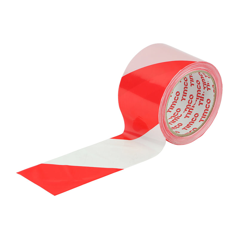 TIMCO Barrier Tape Red & White - 100m x 70mm