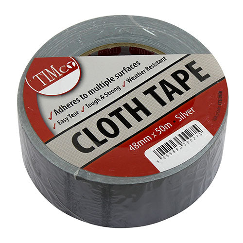 TIMCO Cloth Tape Silver - 50m x 48mm
