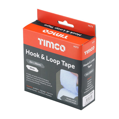 TIMCO Hook and Loop Tape - 5m x 20mm