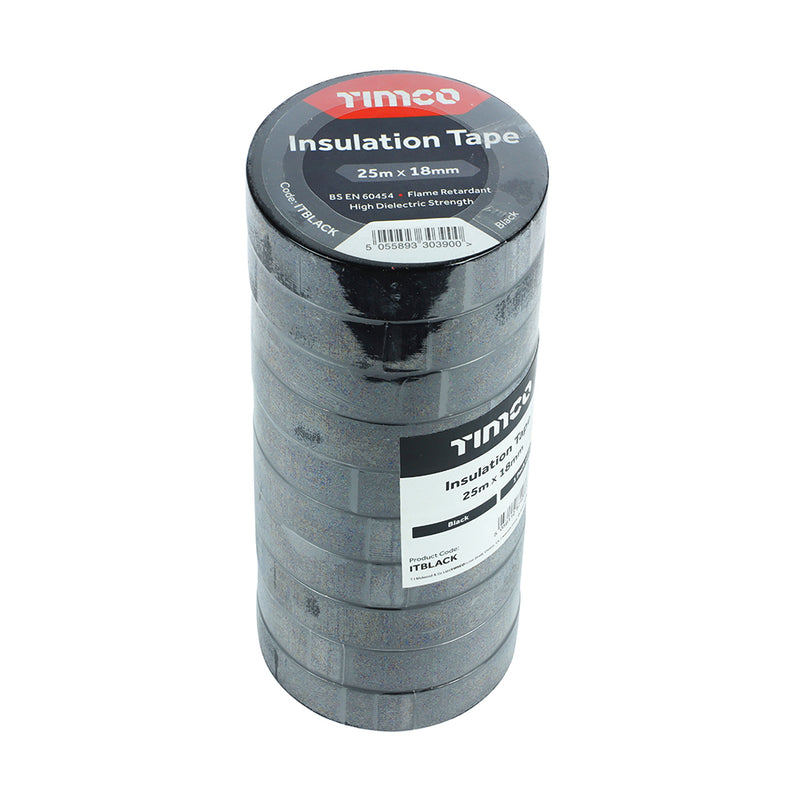 TIMco PVC Insulation Tape Black - 25m x 18mm