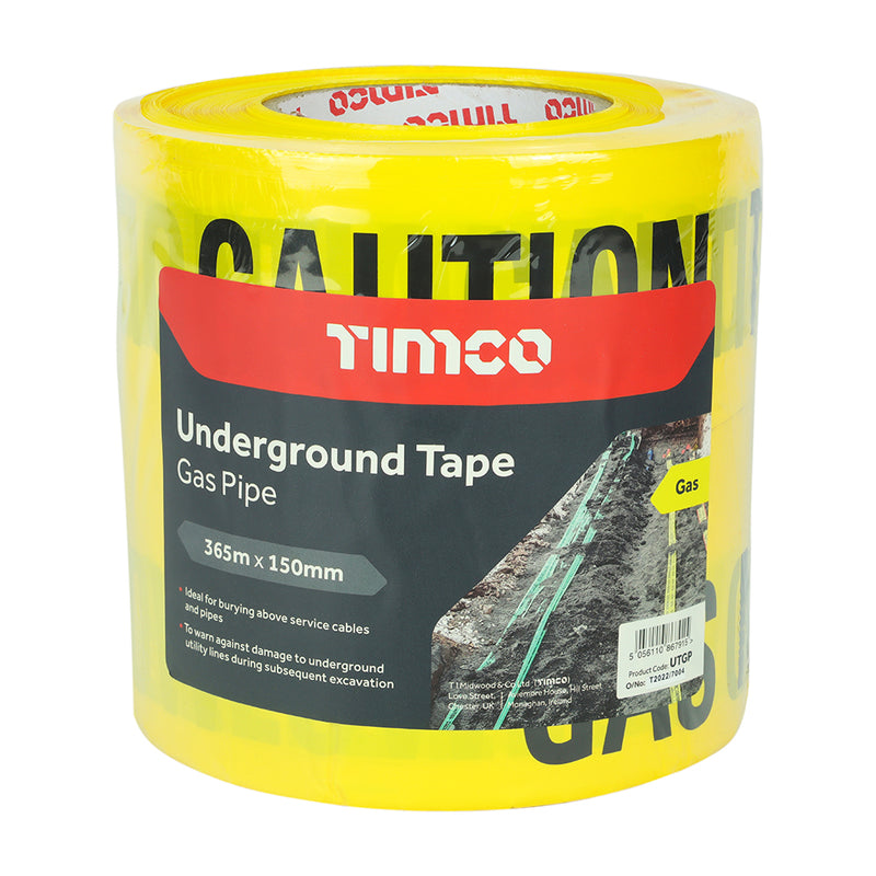TIMCO Underground Tape Gas Pipe - 365m x 150mm