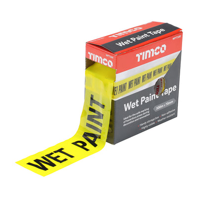 TIMCO Hazard warning caution yellow black wet paint tape with dispensor